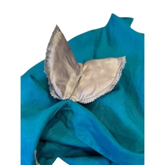 Vintage FLAX Jeanne Engelhart Emerald Linen 3/4 Sleeve Shoulder Pad Boho MEDIUM - Picture 8 of 12